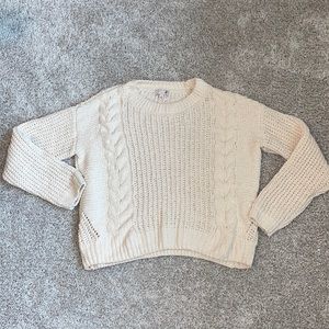 Worn once. Juniors chenille sweater size small